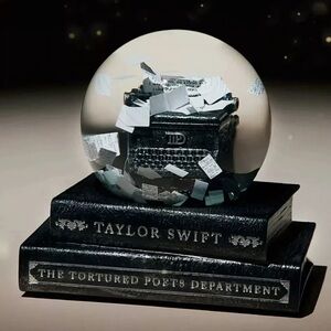 Taylor Swift Black and Silver Globe Sculpture